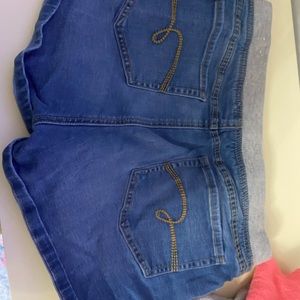 Justice jeans shorts with elastic waist band